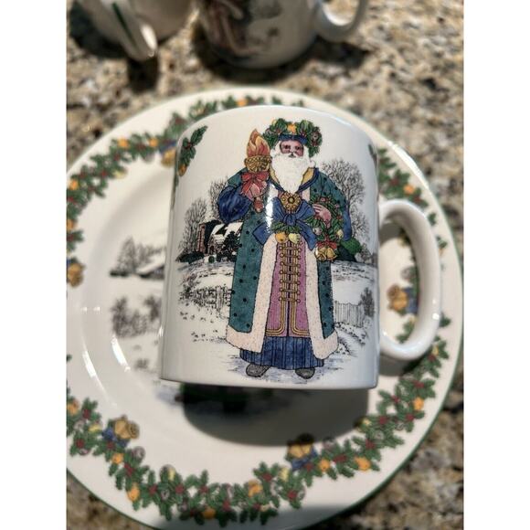 SPODE Collectible British + German Santa‎ Around World Mugs 1st 2nd Series Set 6 - Picture 4 of 14